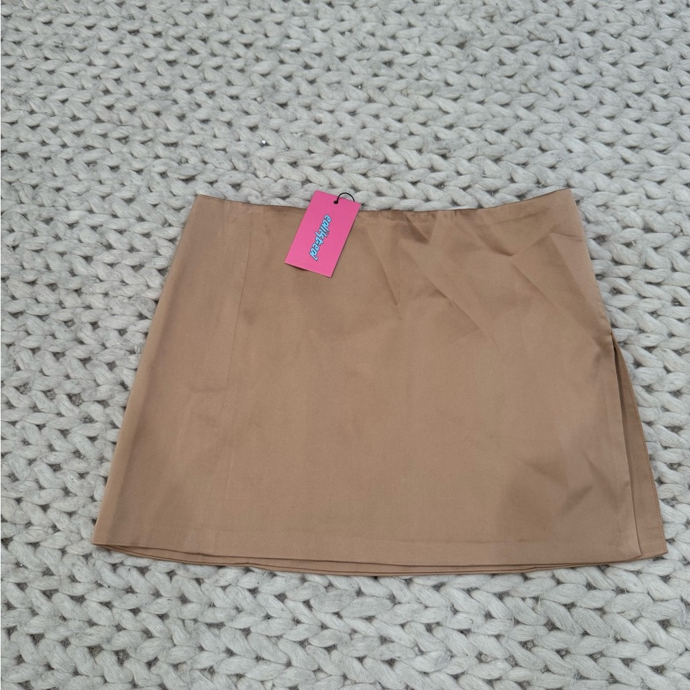 Edikted Tan Mini Skirt